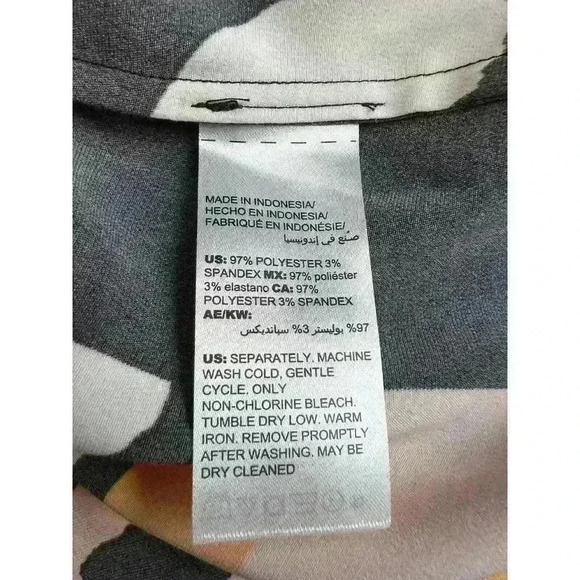 CHICOS Dolman Sleeve Floral Print Popover Blouse Tie Front US Size 1 - Medium - Picture 9 of 11